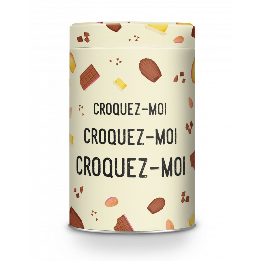 Le Coffret Madeleine aux noisettes avec coque chocolat au lait - Idée cadeau gourmand | Maison Colibri