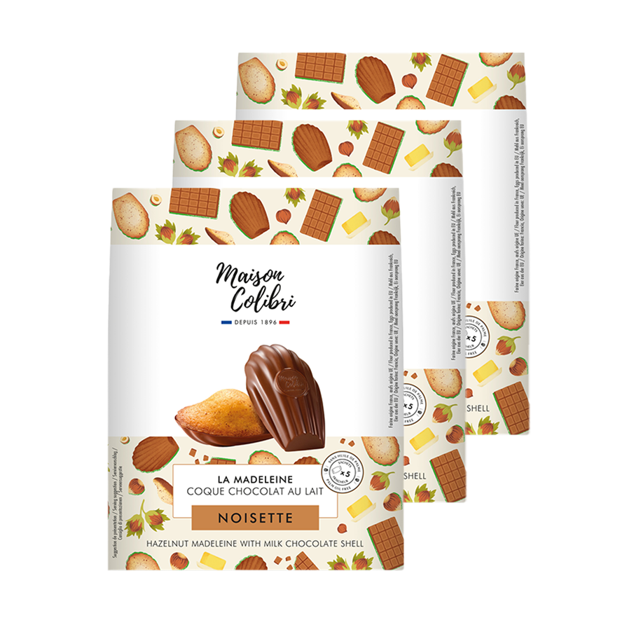 Maison Colibri | Madeleine Noisette Coque Chocolat au lait