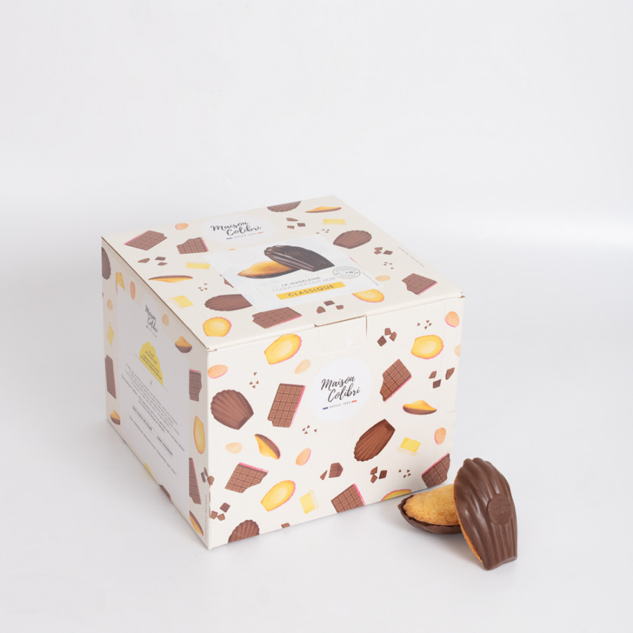 Madeleine classique coque chocolat noir