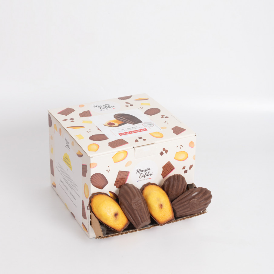 Boite - Madeleine cœur framboise