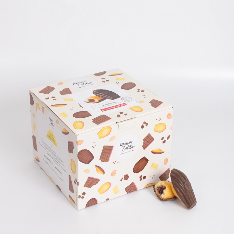 Boite - Madeleine cœur framboise