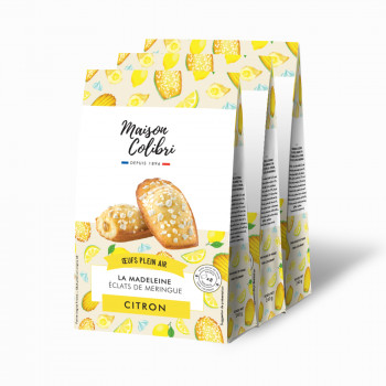 Madeleine au citron avec éclats de meringue - 24 madeleines