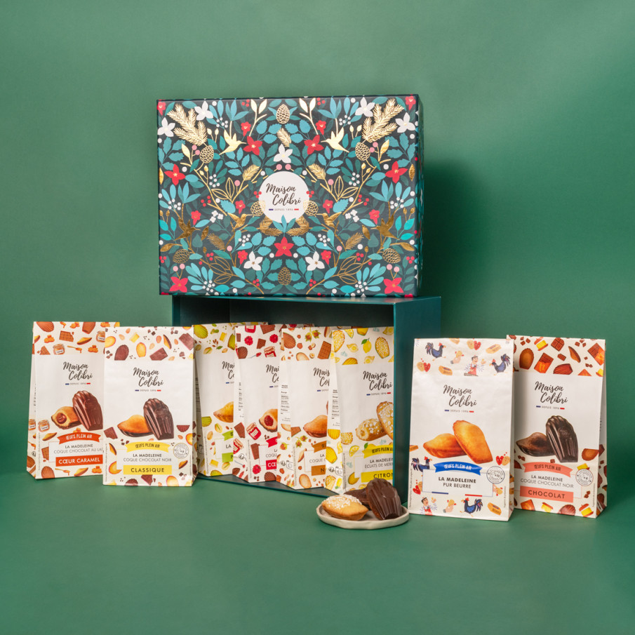 Maison Colibri - Coffret Découverte - 8 sachets de madeleines