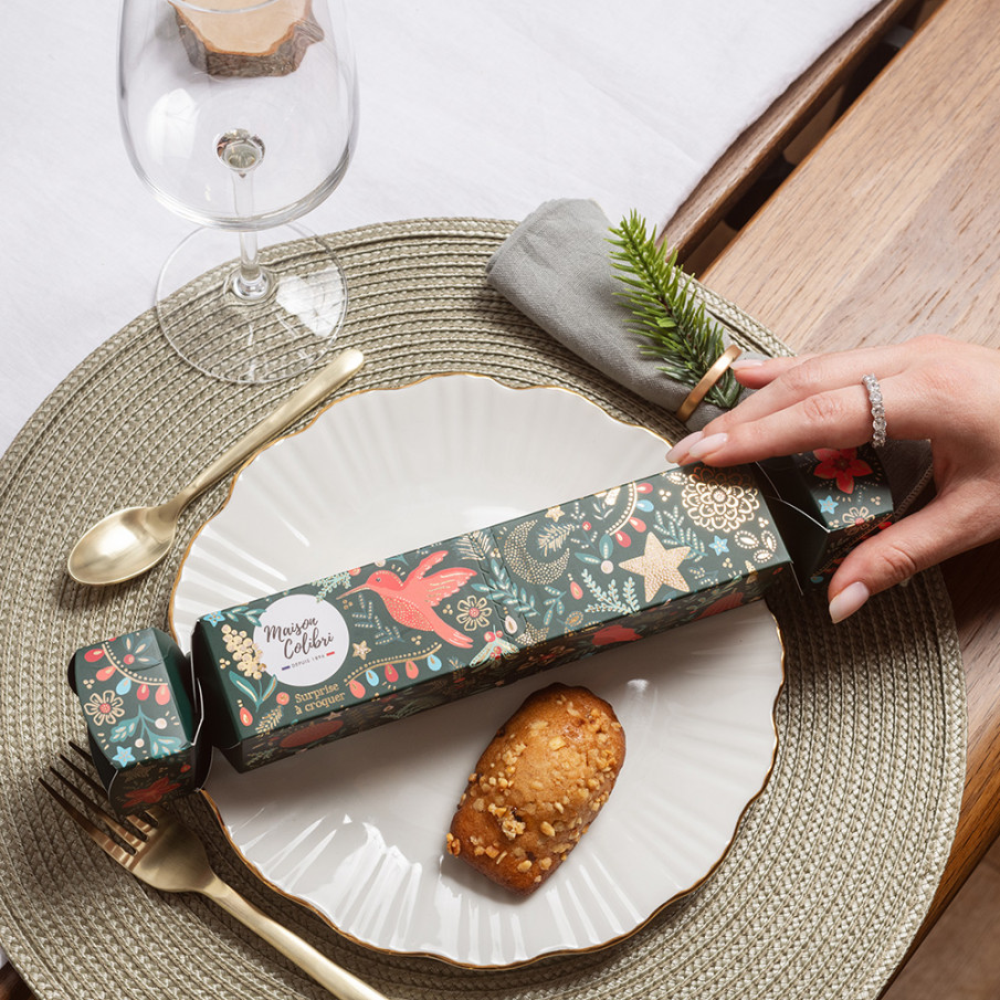 Cracker de Noël - Un mini-cadeau surprenant et gourmand rempli de madeleines