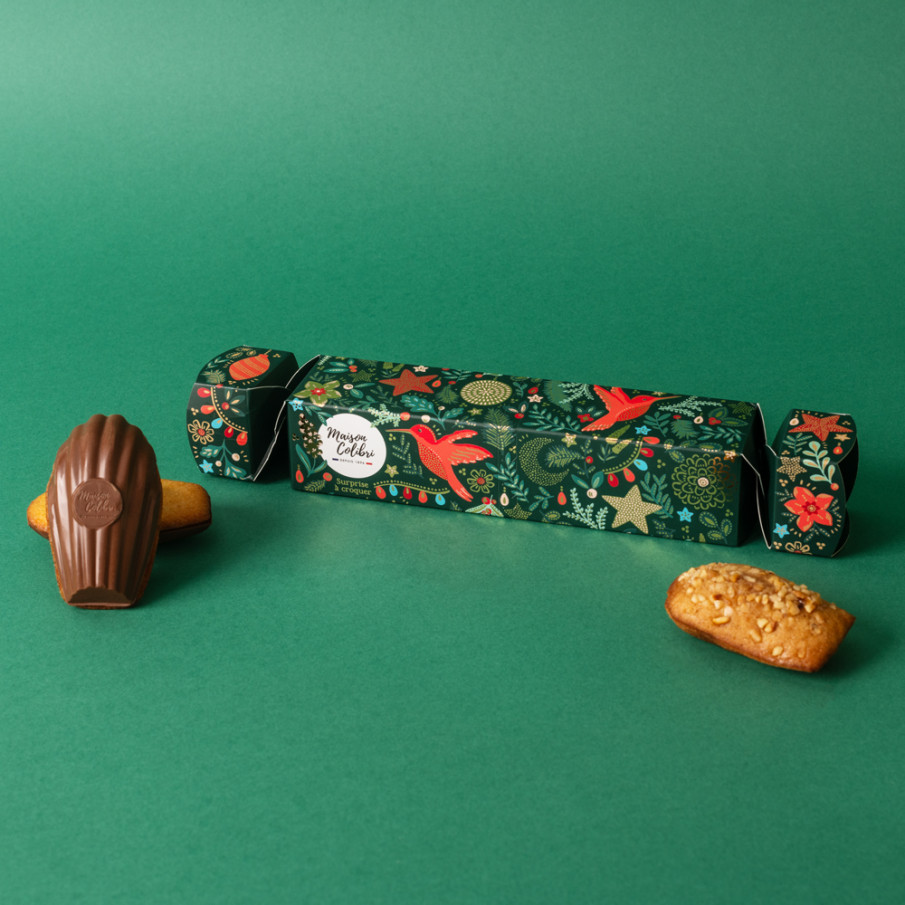 Cracker de Noël - Un mini-cadeau surprenant et gourmand rempli de madeleines