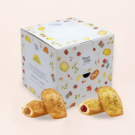 Boite de 30 madeleines. Madeleines exclusives fête des mères et fête des pères 2025. Boite de 30 madeleines. Madeleines exclusives fête des mères et fête des pères 2025.
