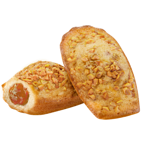 Boite Madeleine cœur pêche Boite Madeleine cœur pêche