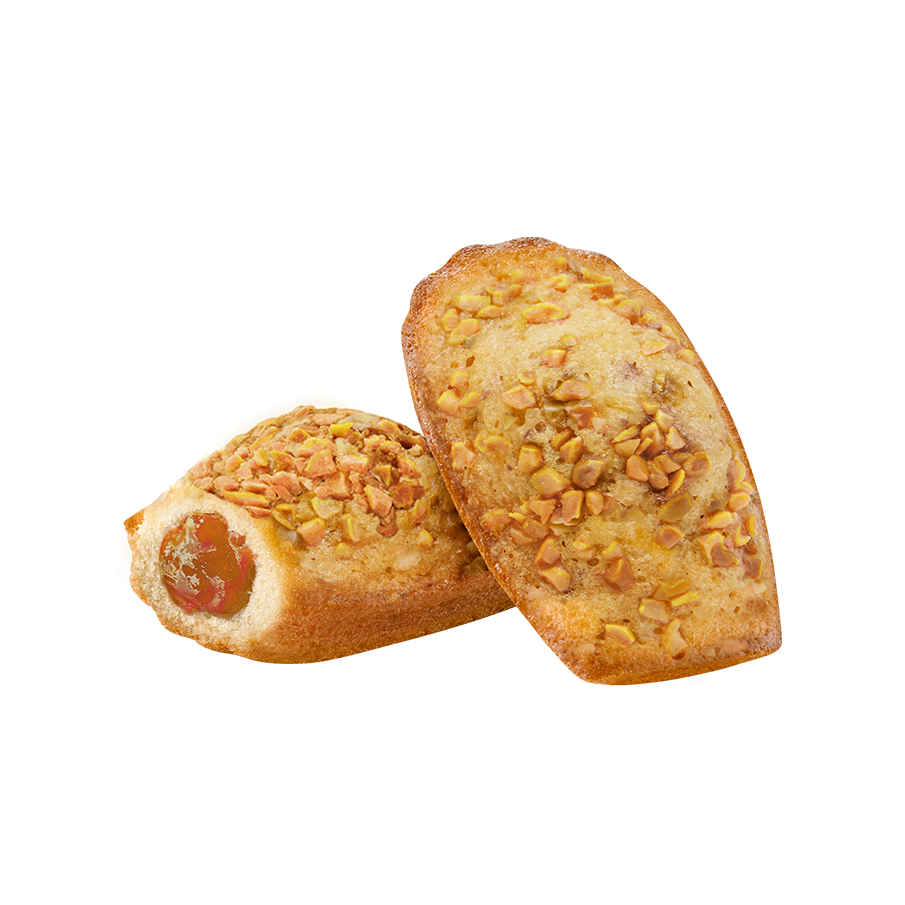 Boite Madeleine cœur pêche