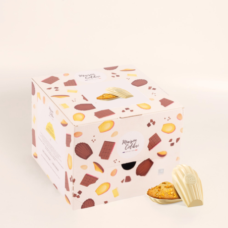 Boite Madeleine pistache éclats de pistache