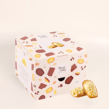 Boite Madeleine citron cœur citron