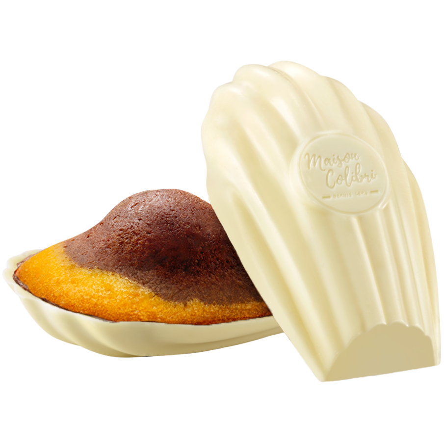 Boite Madeleine marbrée noix de coco