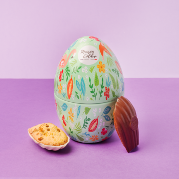 Oeuf Pâques Terre - Un oeuf original rempli de madeleines
