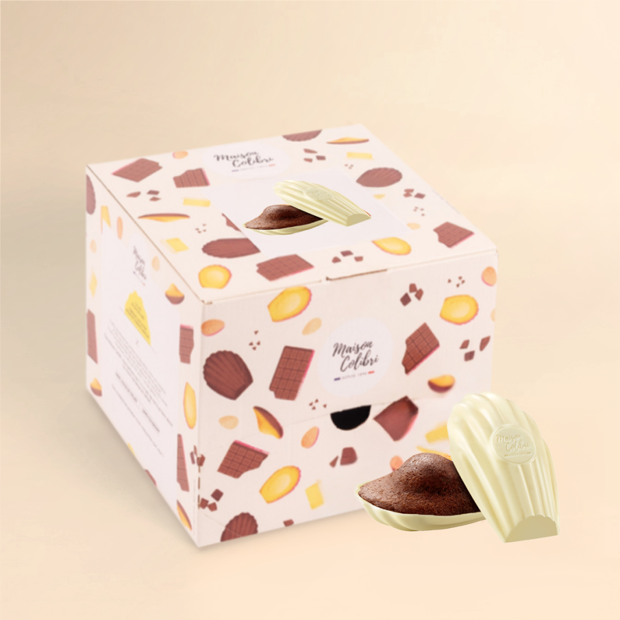 Madeleines duo délice - Acheter madeleine coque chocolat au lait | Maison Colibri