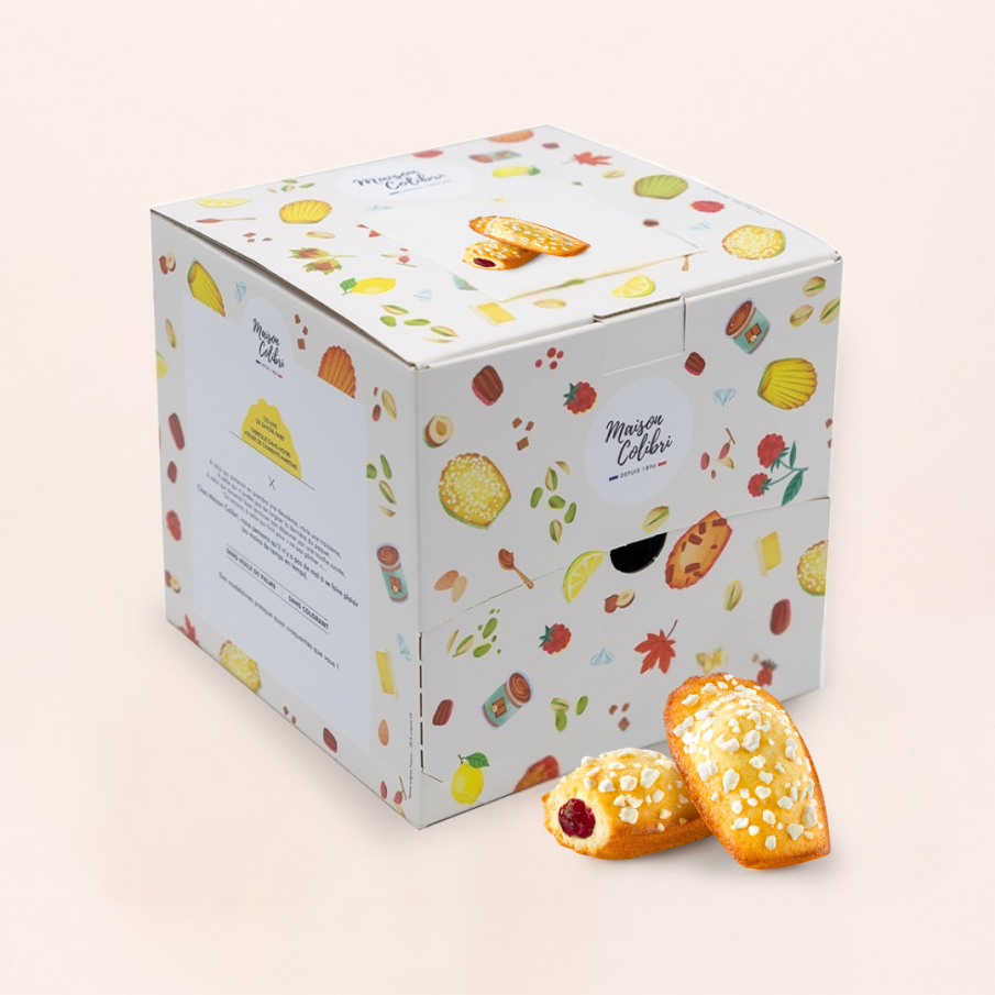 Madeleines framboise - Acheter des minis madeleines| Maison Colibri