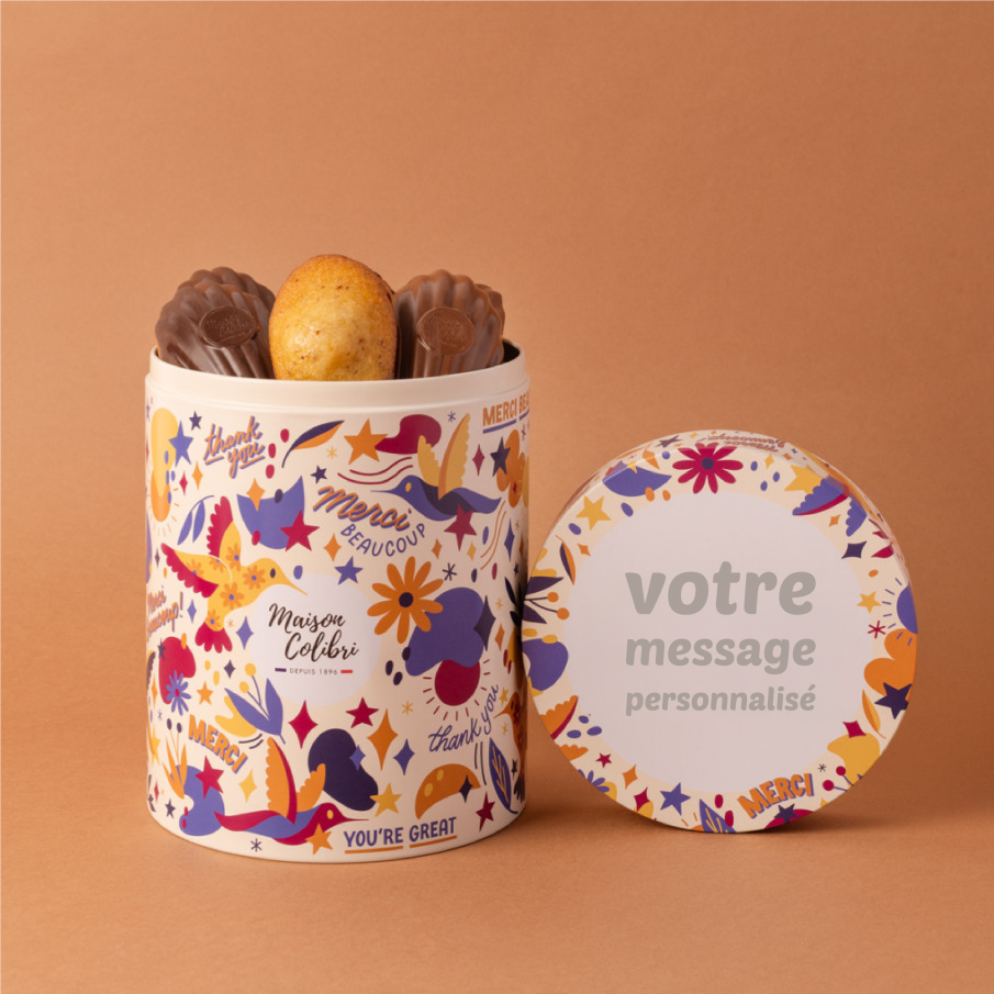 Coffret Merci personnalisé gourmand - Maison Colibri