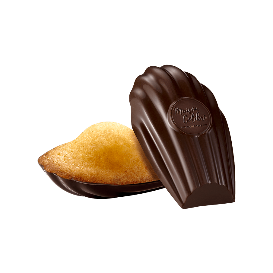 Madeleine avec coque au chocolat noir - Acheter madeleine coque chocolat  noir, Maison Colibri