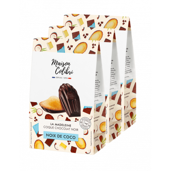 madeleine noix de coco coque chocolat noir - 24 madeleines