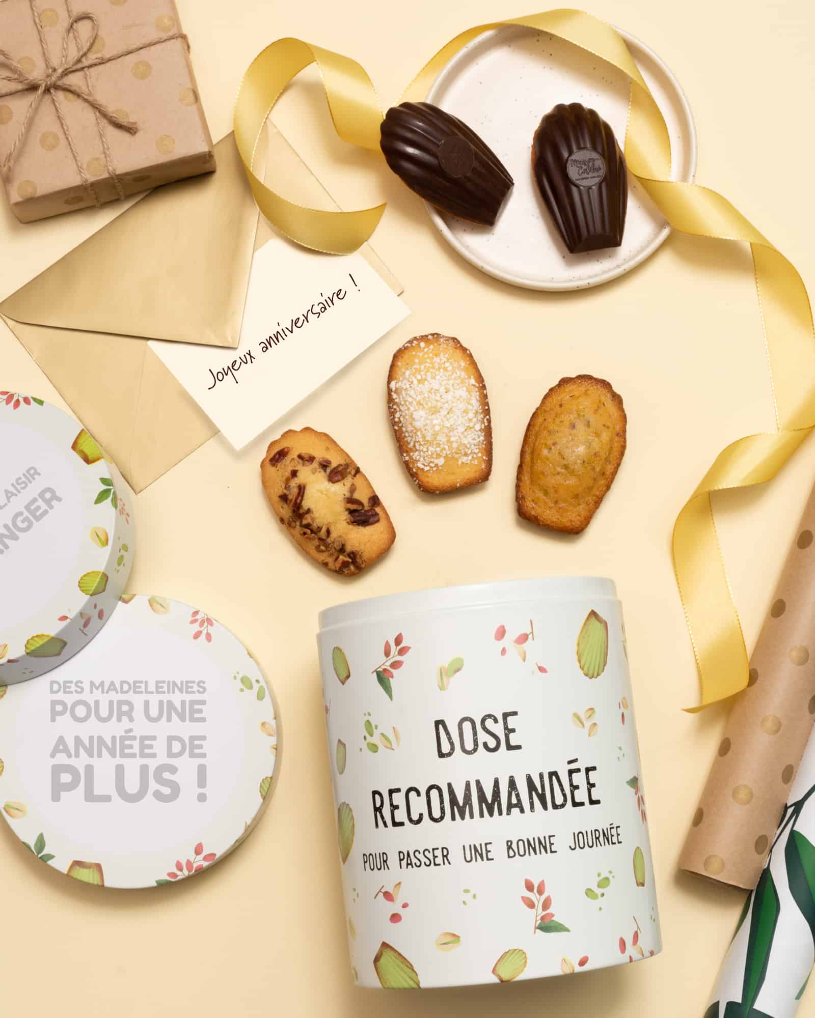 Idée de cadeau gourmand pour souhaiter une bonne fête à son papa - Le  Coffret de madeleines Fête des Pères