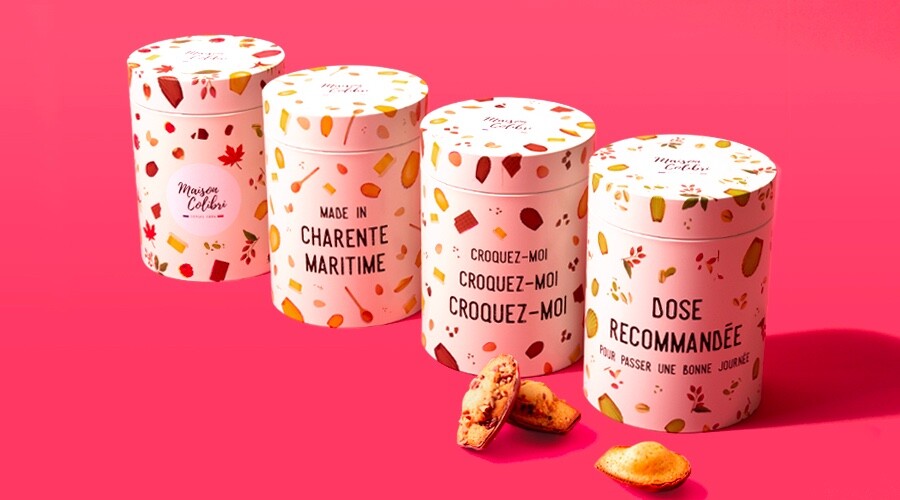 Boîte de madeleines personnalisables de la marque Maison Colibri